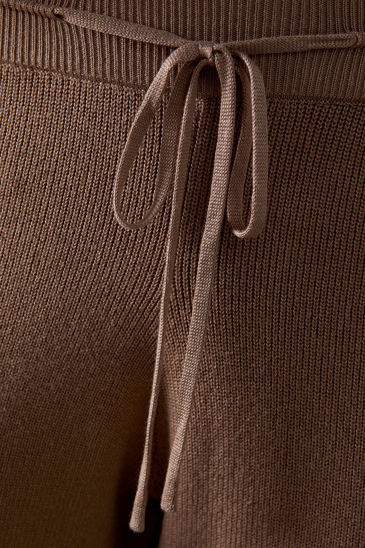 Warehouse Knitted Tie Waist Trouser Mocha image 5