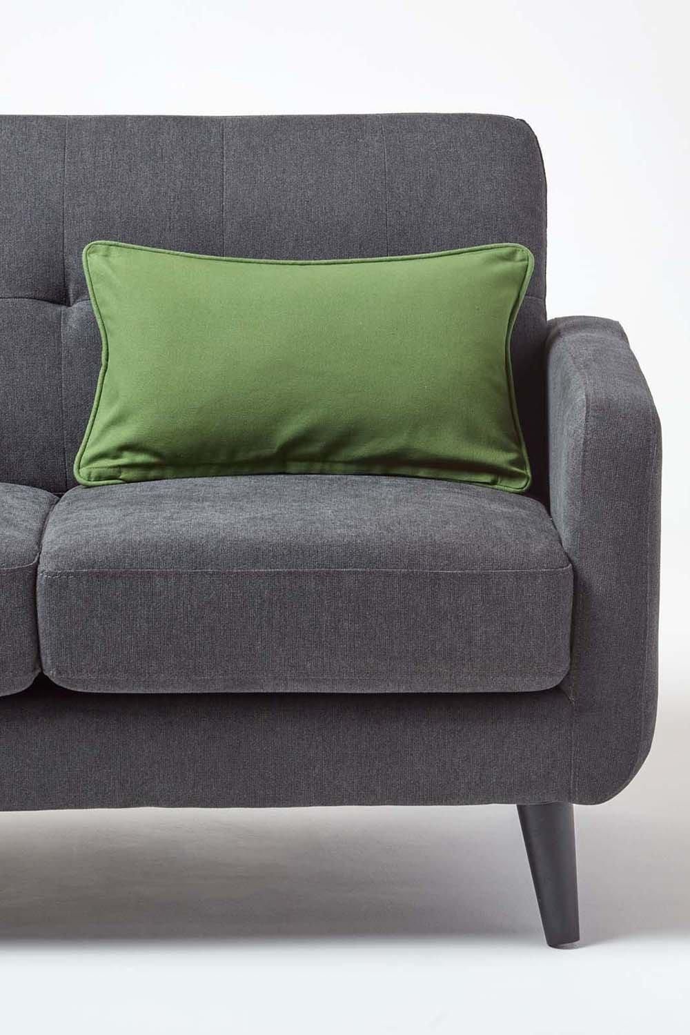 Homescapes Cotton Plain Cushion Cover image 4