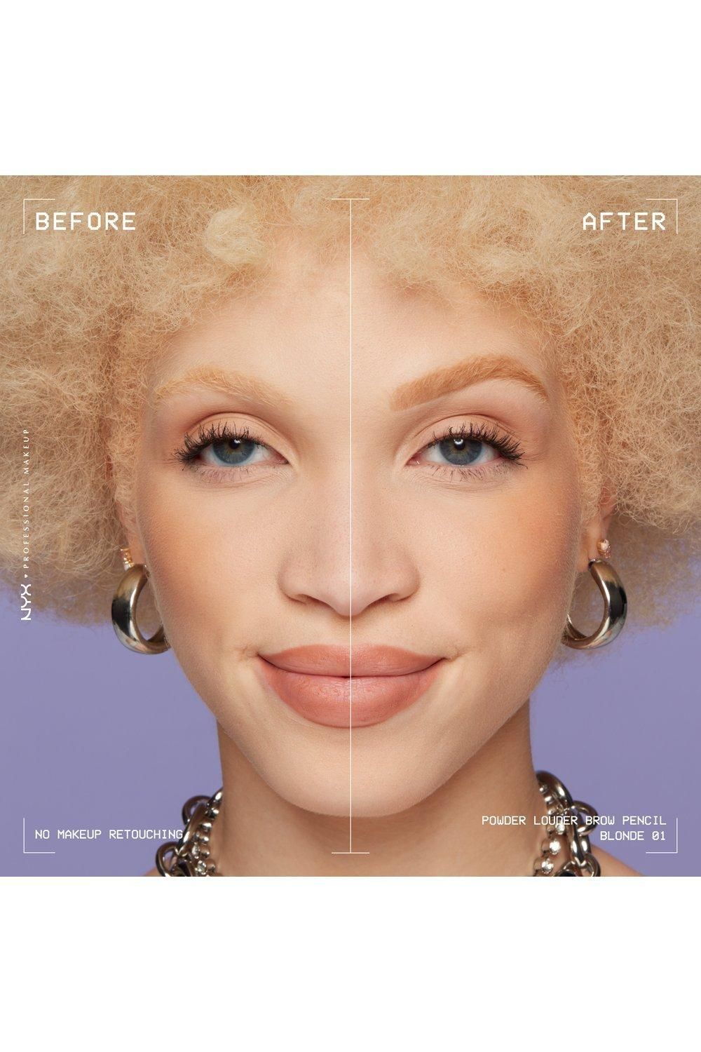 NYX Professional Makeup Powder Louder Brow Pencil 12HR Wear Buildable Micro-Fibres Blonde image 3