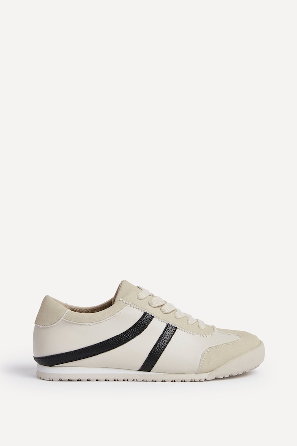 Linzi Strike Beige Retro Style Trainers