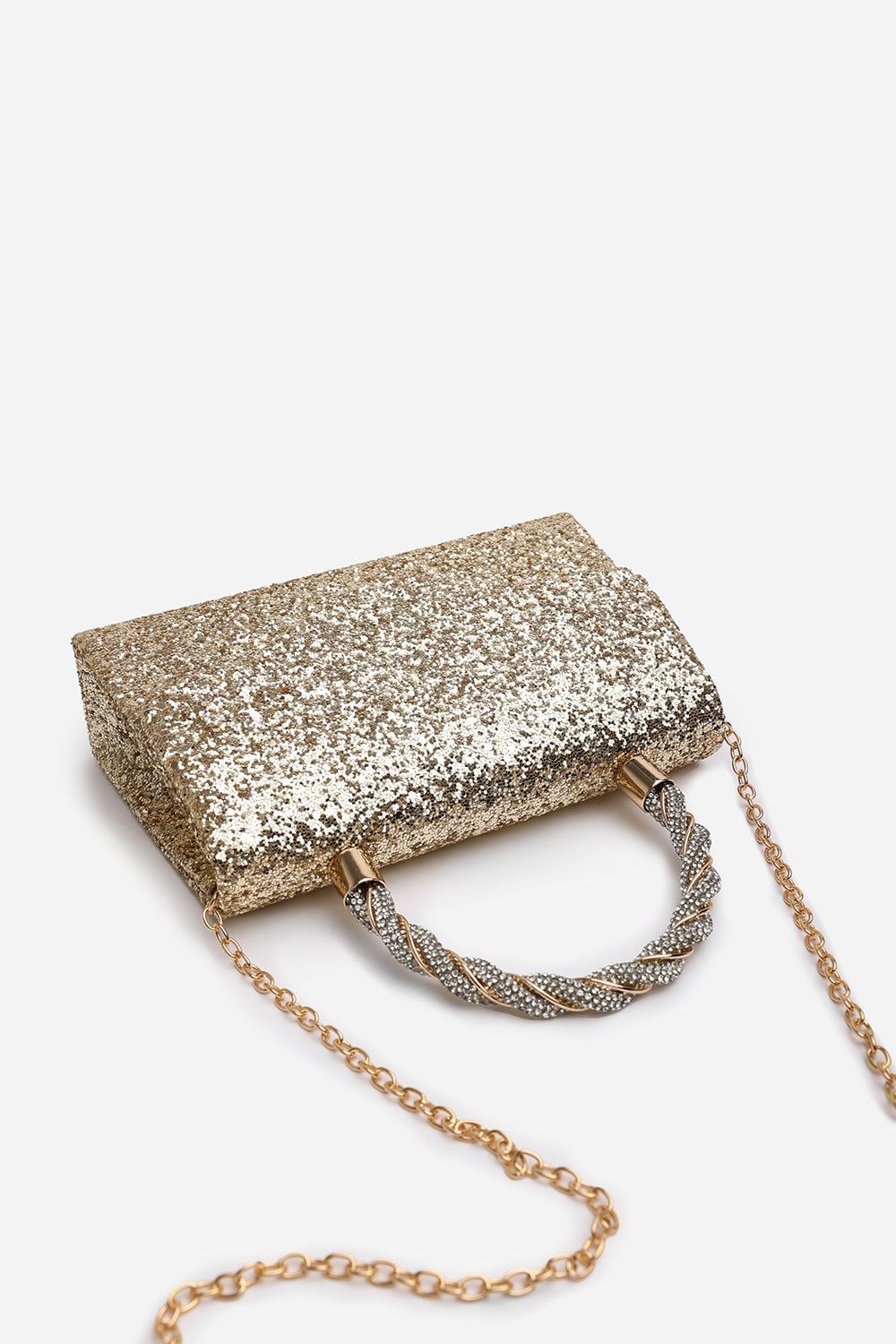 Where's That From 'Pluie' Glitter Evening Bag With Braided Top Handle image 6