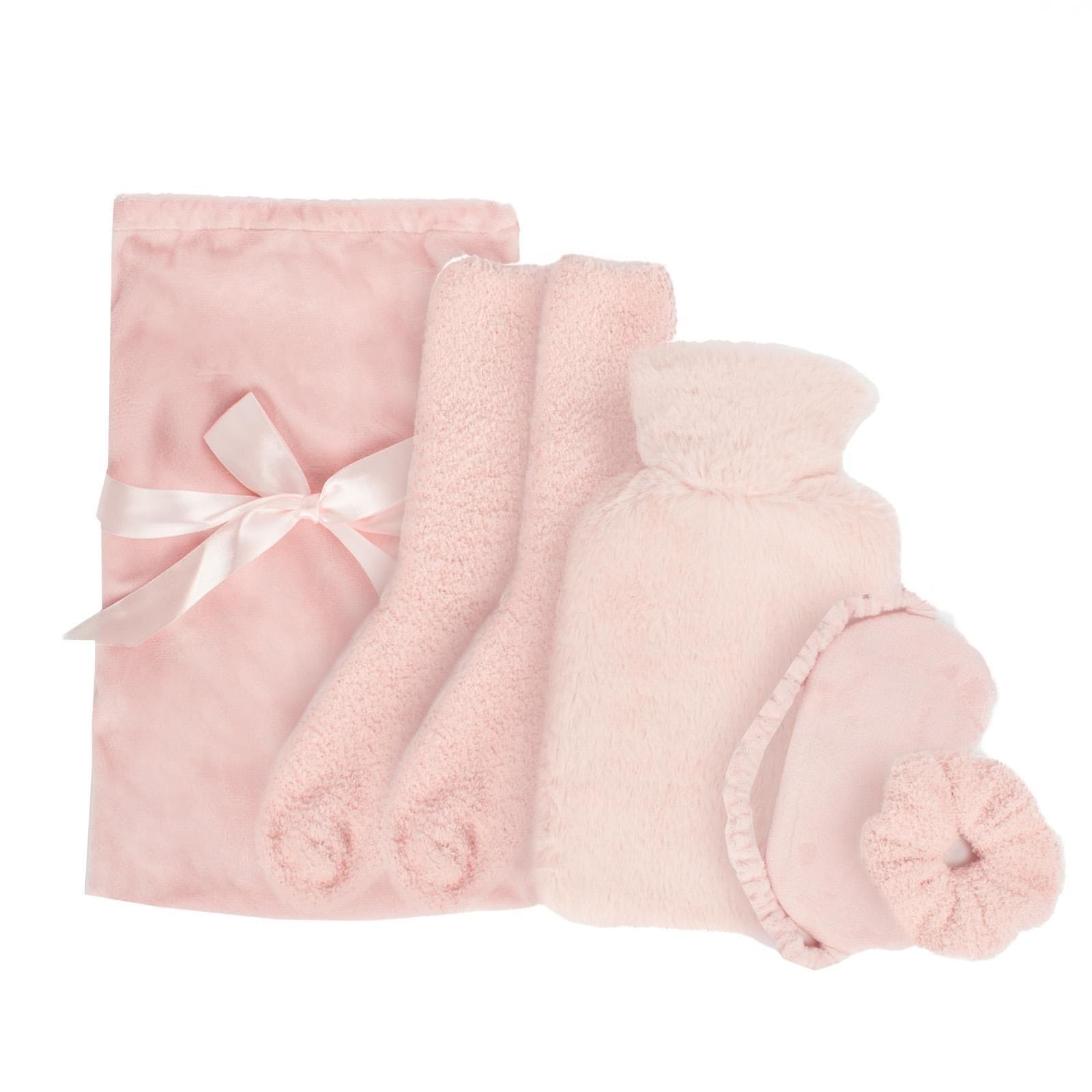 OHS Cosy Fleece Winter Hot Water Bottle 5PC Gift Set image 1