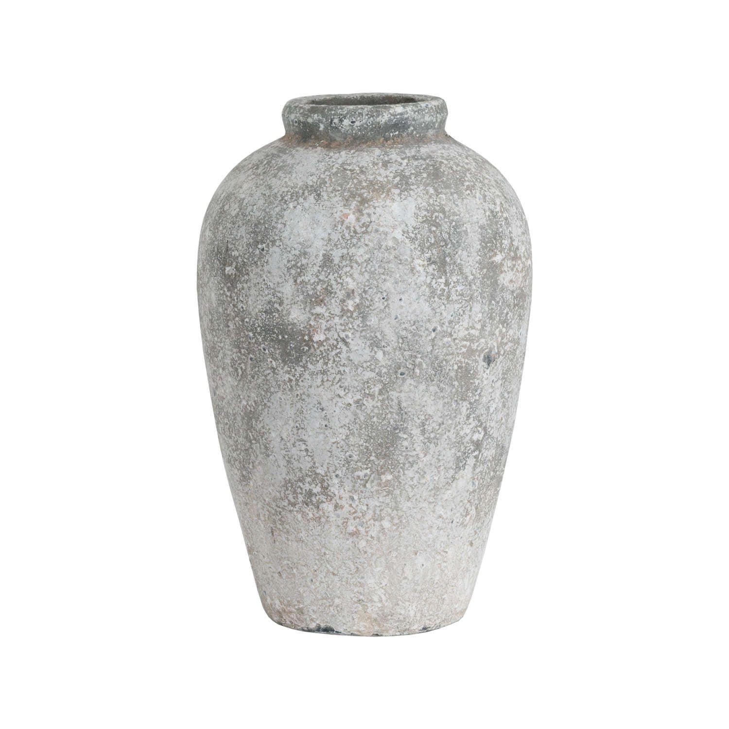 Love Lace Aged Stone Tall Ceramic Vase image 1