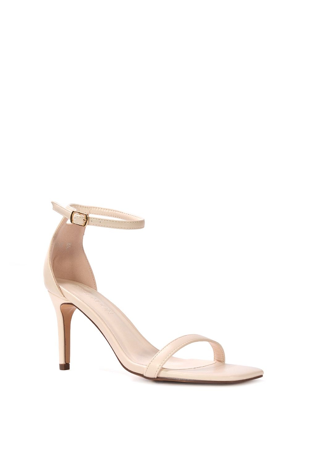 XY London 'Emma' Square Toe Stiletto High Heel Summer Sandals With Ankle Strap image 2