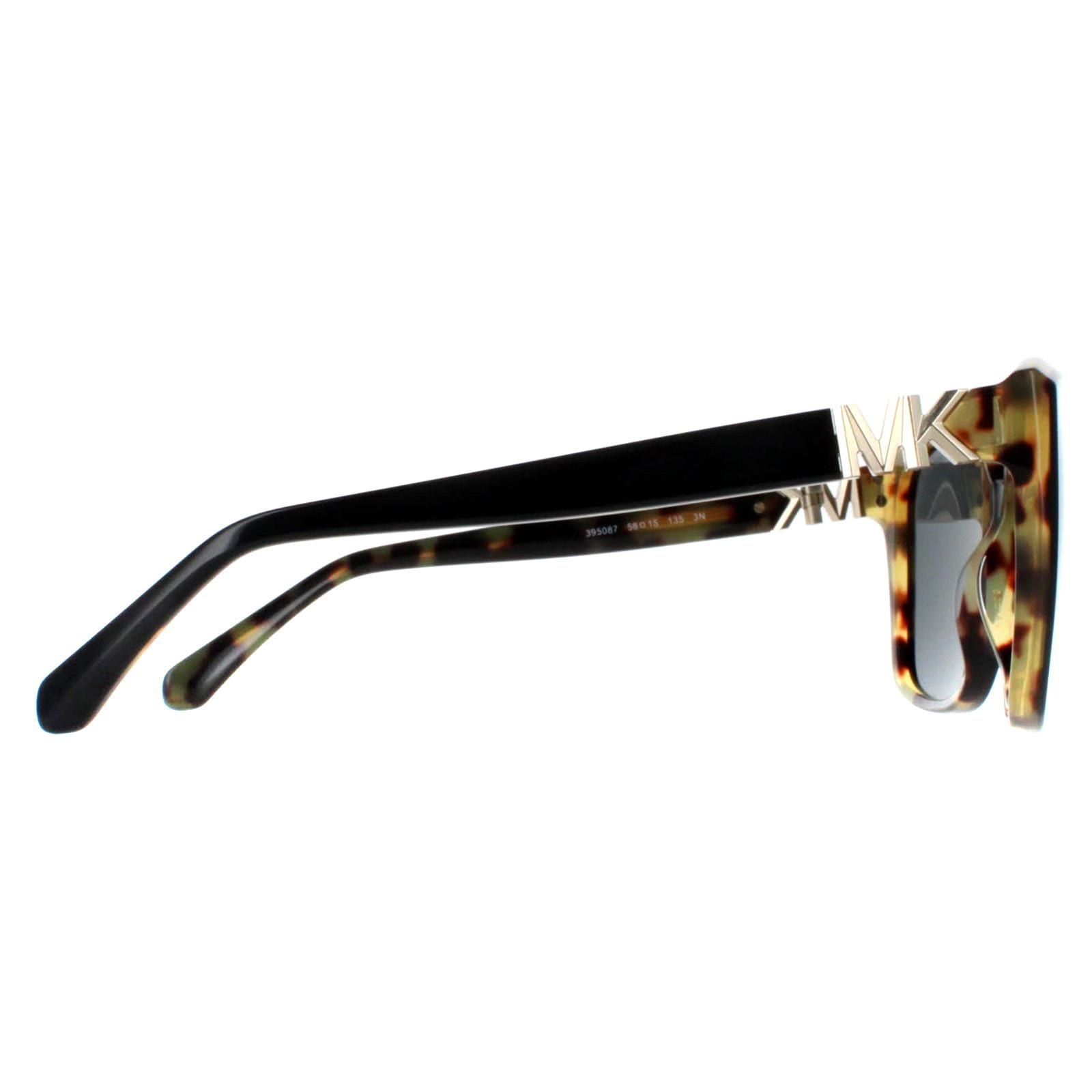 Michael Kors Square Bi Layer Black and Amber Tortoise Dark Grey MK2201 Malia image 4