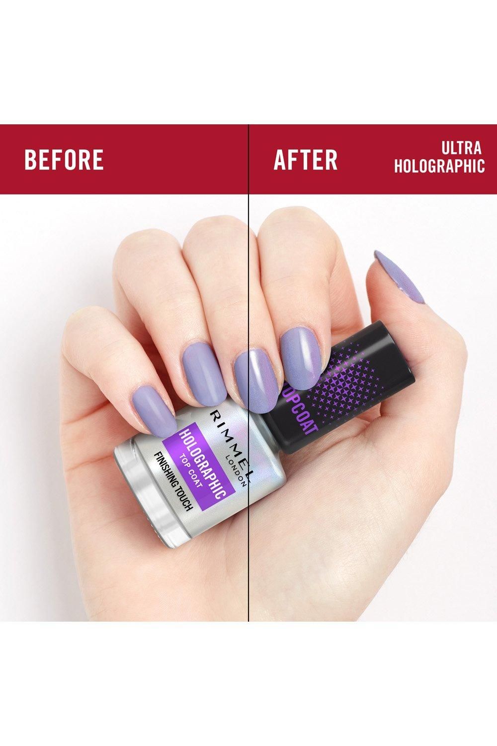 Rimmel London Holographic Nail Polish Top Coat Multi image 3