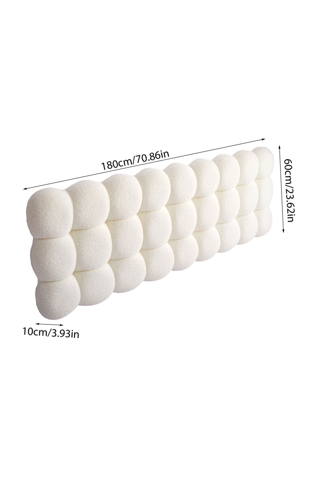 Living and Home Textured Bubble Design Plush Headboard Bolster Pillow image 11