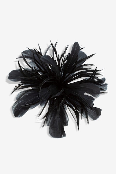 Jon Richard Black Statement Floral Clip Fascinator