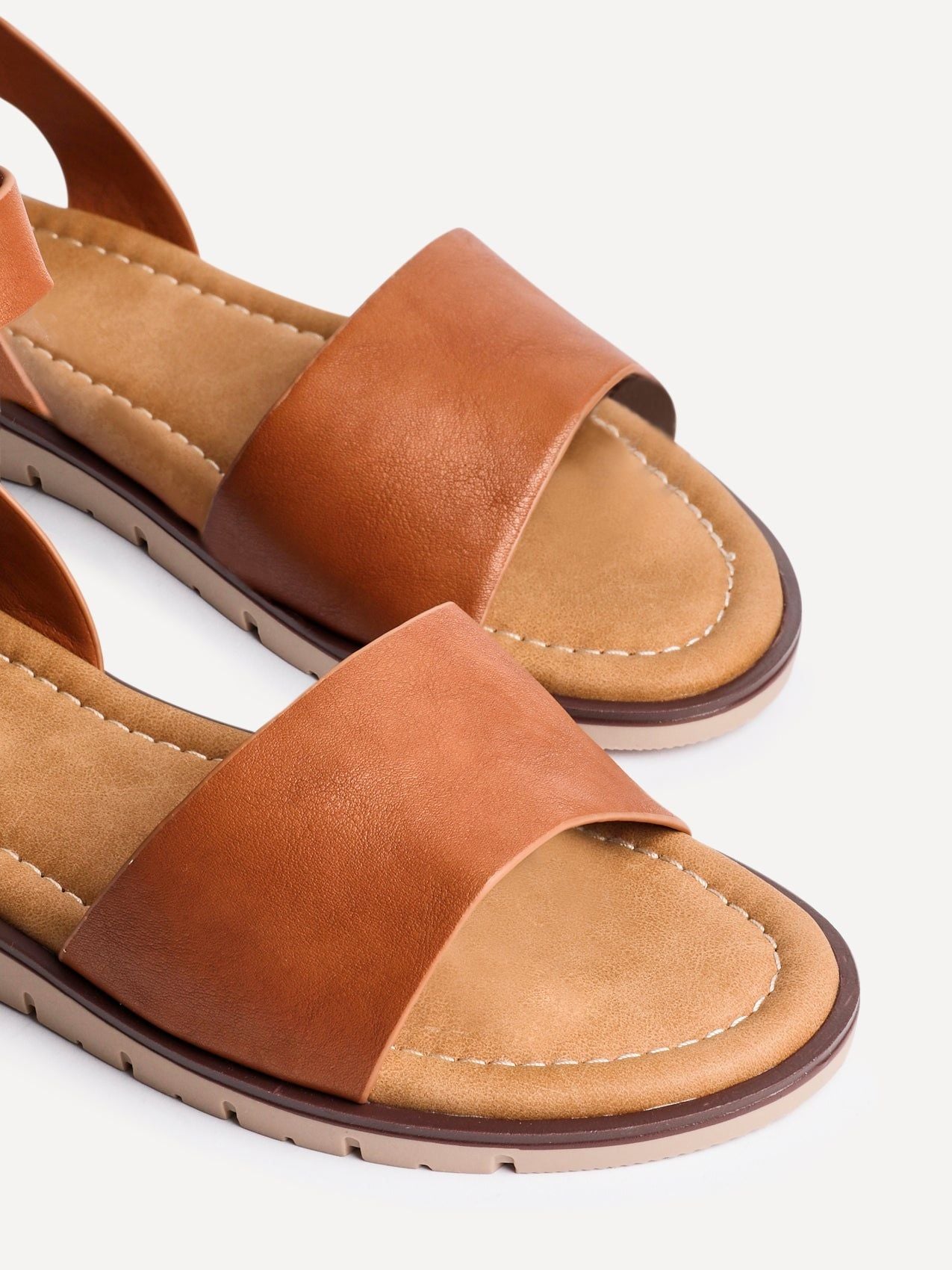 Linzi Nora Nude Faux Leather Footbed Two Part Sandal image 5