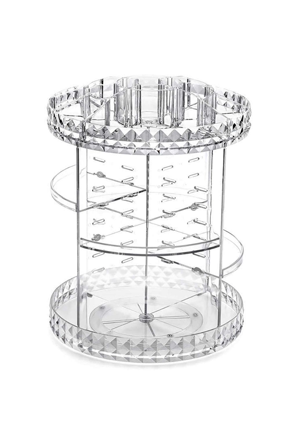 Living and Home 360 Roating Cosmetic Organizer Transparent Acrylic Rotating Multifunctional Makeup Organizer image 3