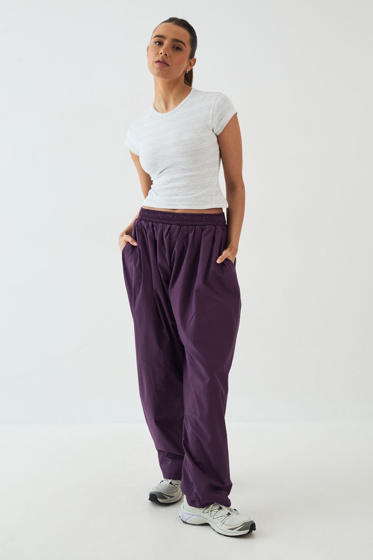 DSGN Studio DSGN Studio Elasticated Waist Balloon Leg Oversized Trouser Plum