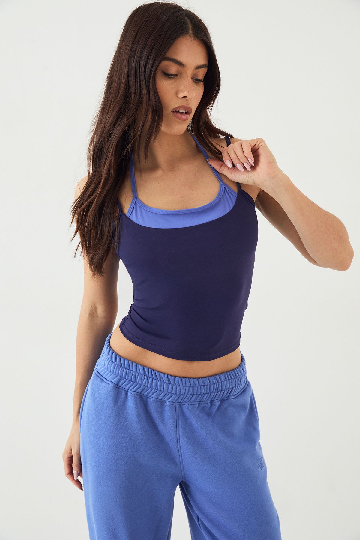 DSGN Studio DSGN Studio Ultra Sculpt Double Layer Interal Padded Vest Top Blackberry image 3