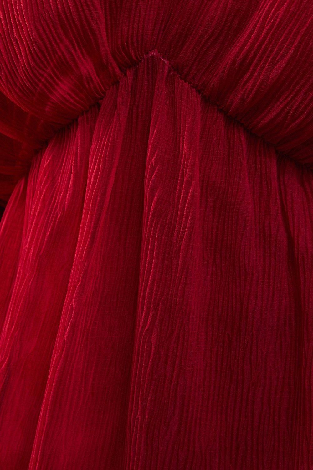 Warehouse Micro Pleat Batwing Midi Dress Hot Pink image 5