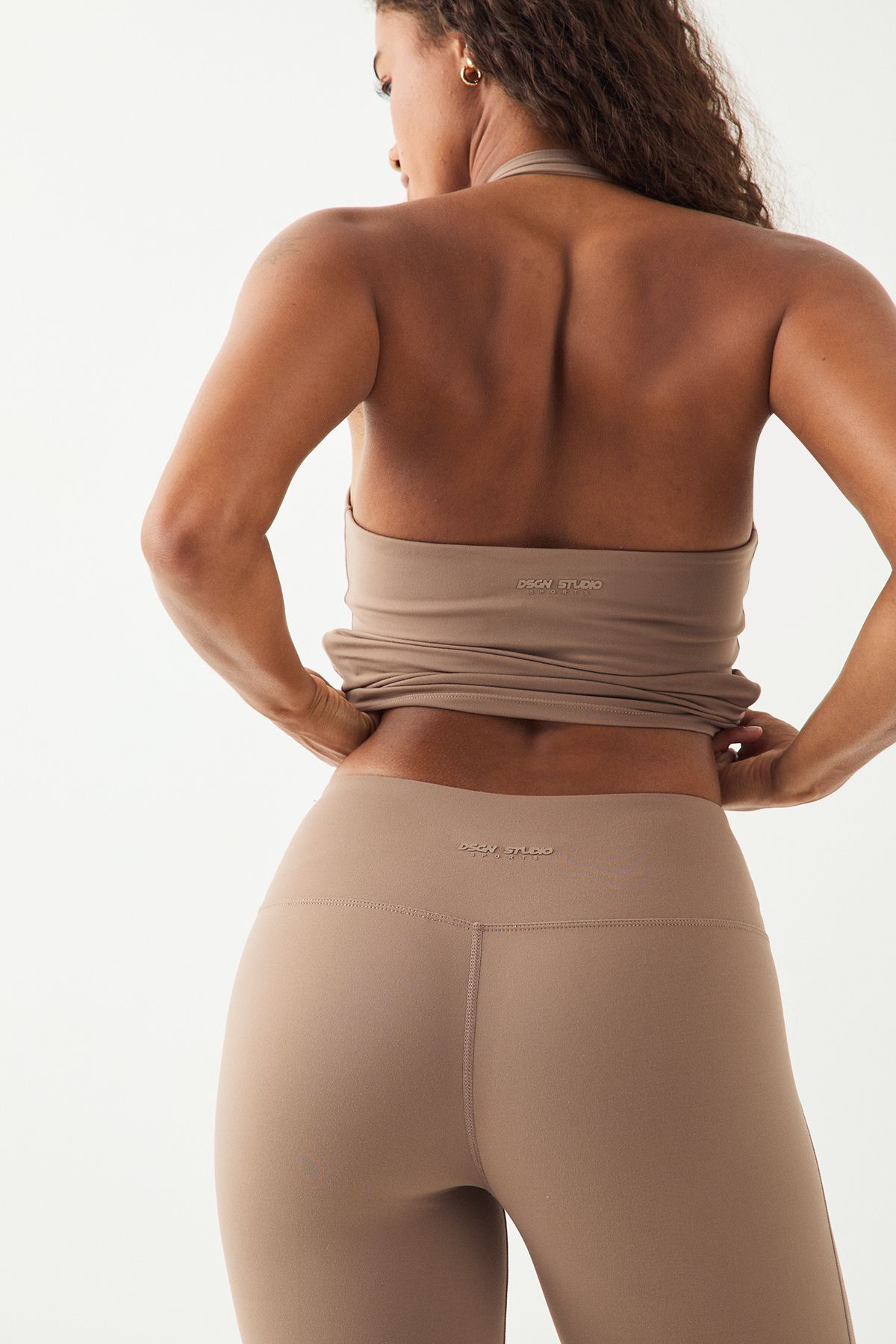 DSGN Studio DSGN Studio Sports Ultra Sculpt Flared Active Leggings Taupe image 4