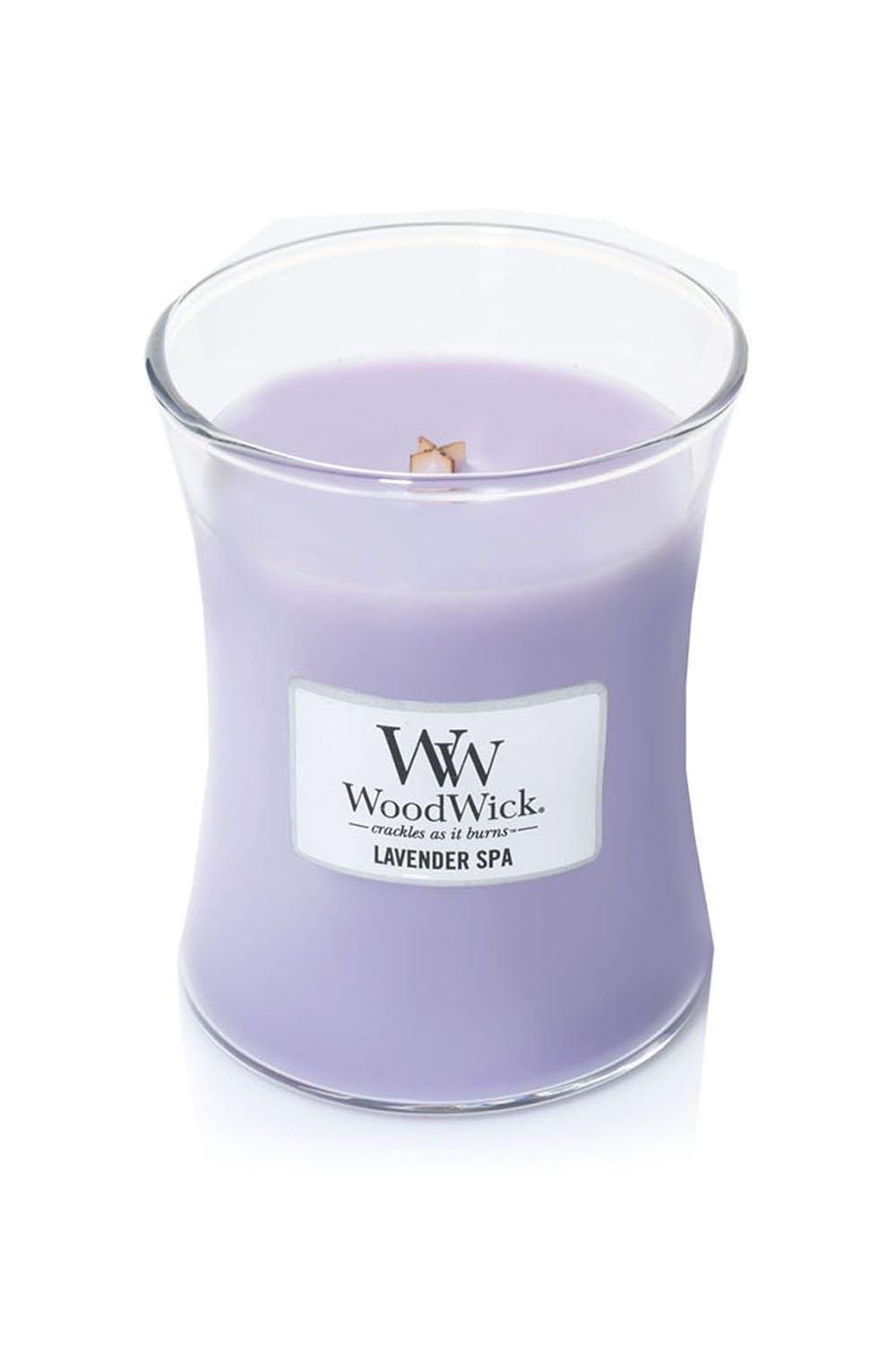Woodwick Lavender Spa Medium Candle Purple image 2