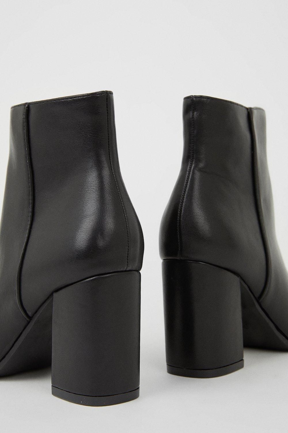 Oasis Round Toe Ankle Boots Black image 4