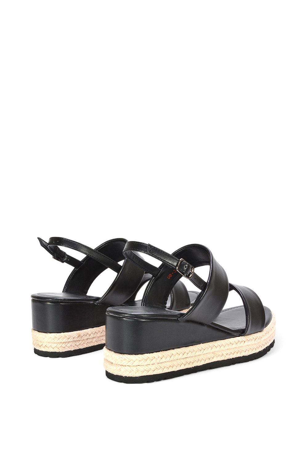 XY London 'Ally' Low Heel Platform Wedge Espadrill  Slingback Sandals image 4