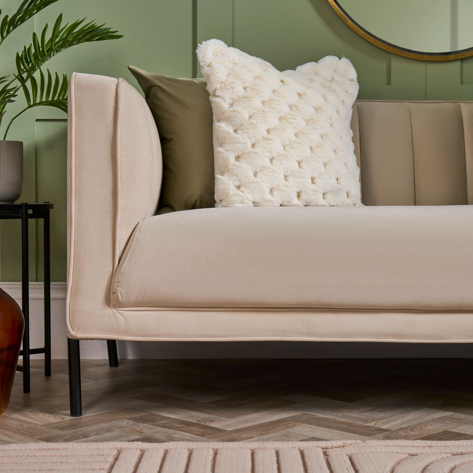 OHS 2 Pack Soft Jumbo Waffle Fur Decorative Square Cushion Covers image 1