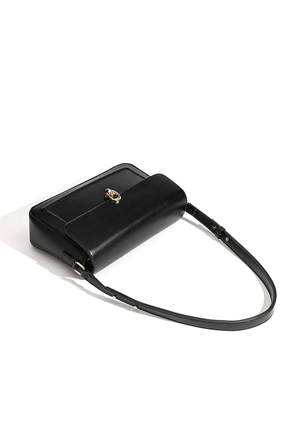 XY London 'Adele' Shoulder Handbag With Clasp and Adjustable Strap image 3