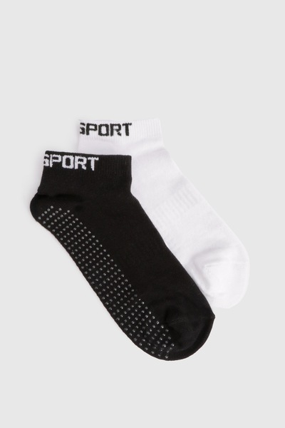 DSGN Studio DSGN Studio 2 Pack Pilates Yoga Trainer Grip Socks Black/white