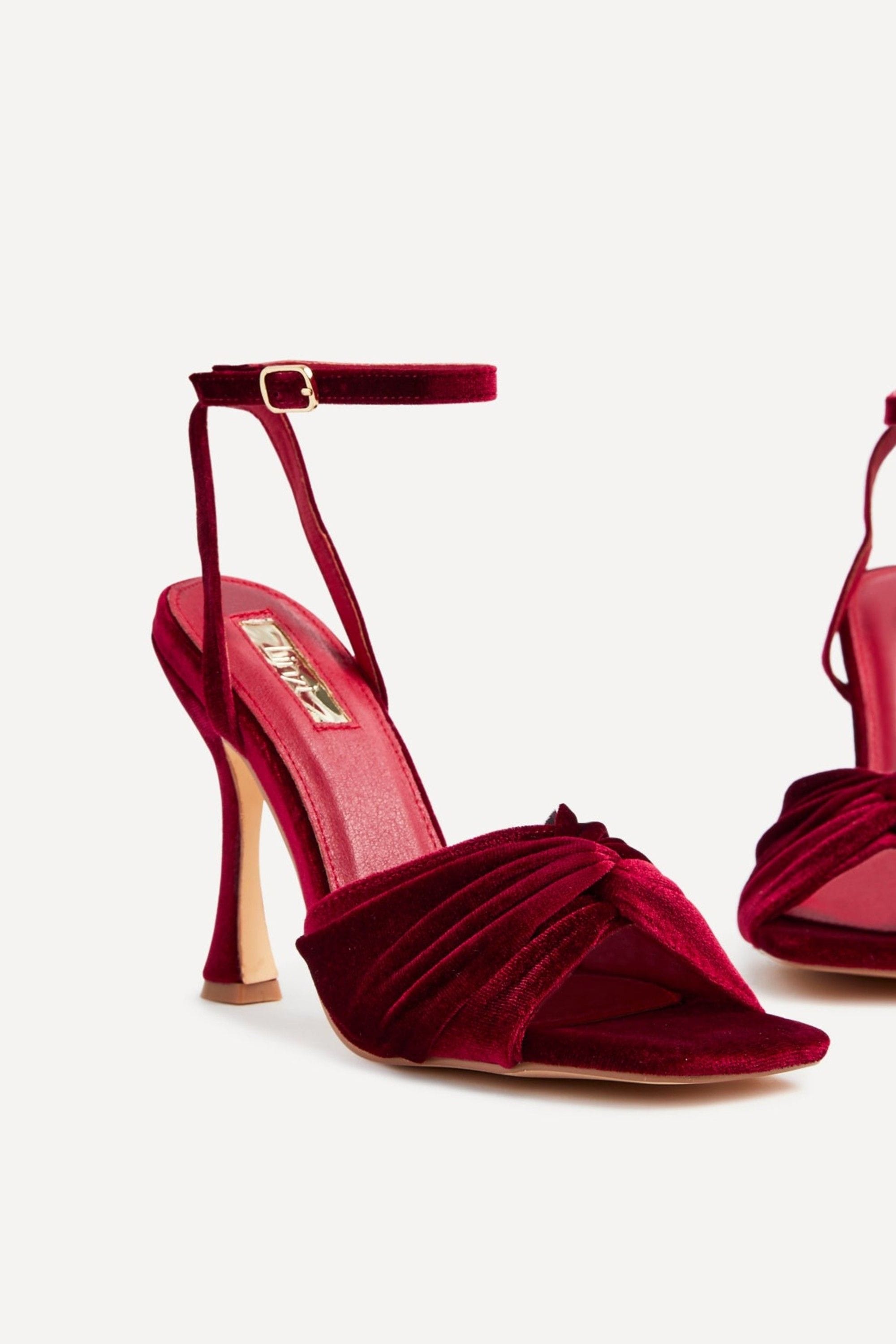 Linzi Emery Red Velvet Stiletto High Heel image 4