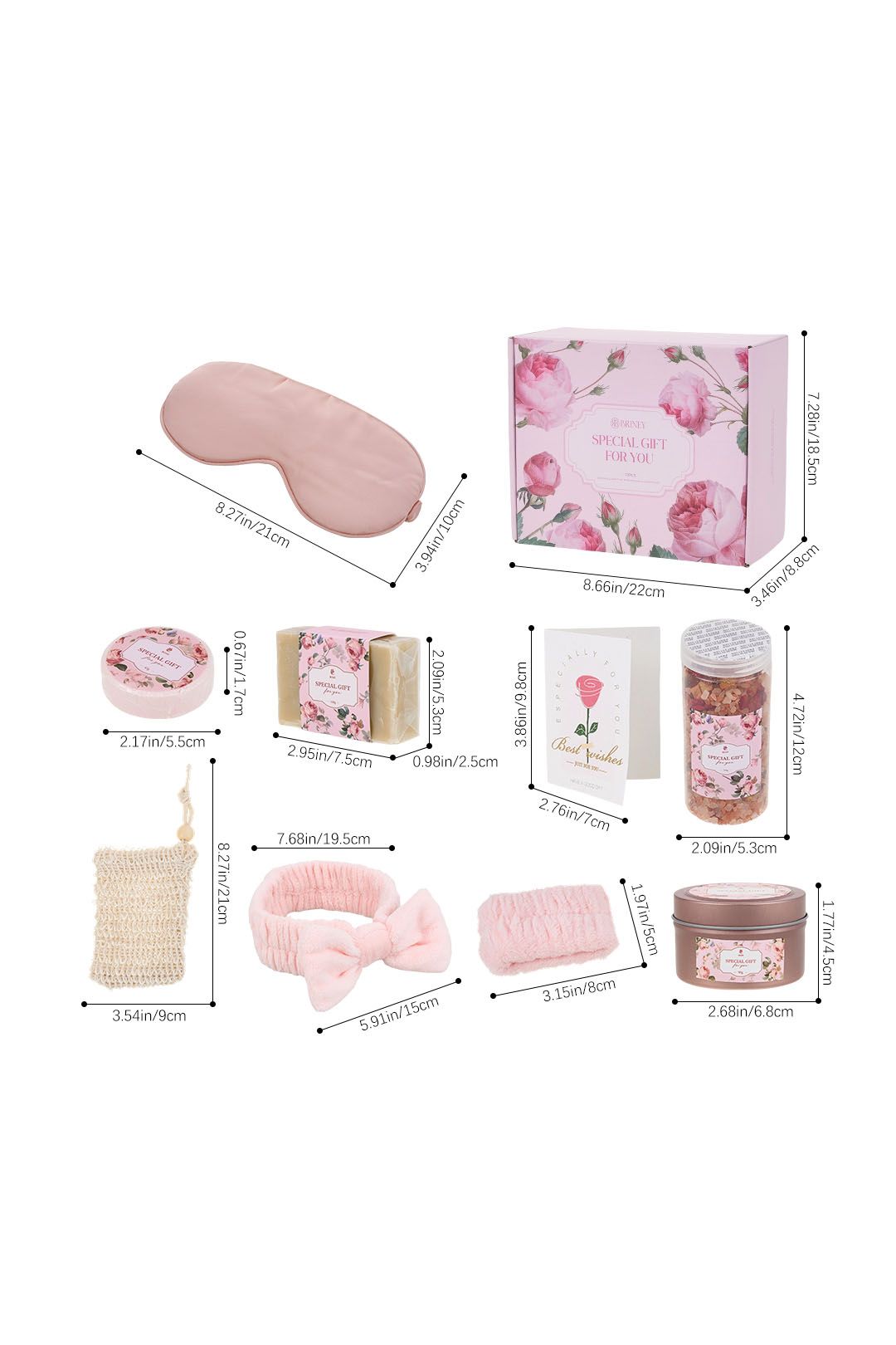 Living and Home Rose-Scented Self-Care Spa Gift Set image 6