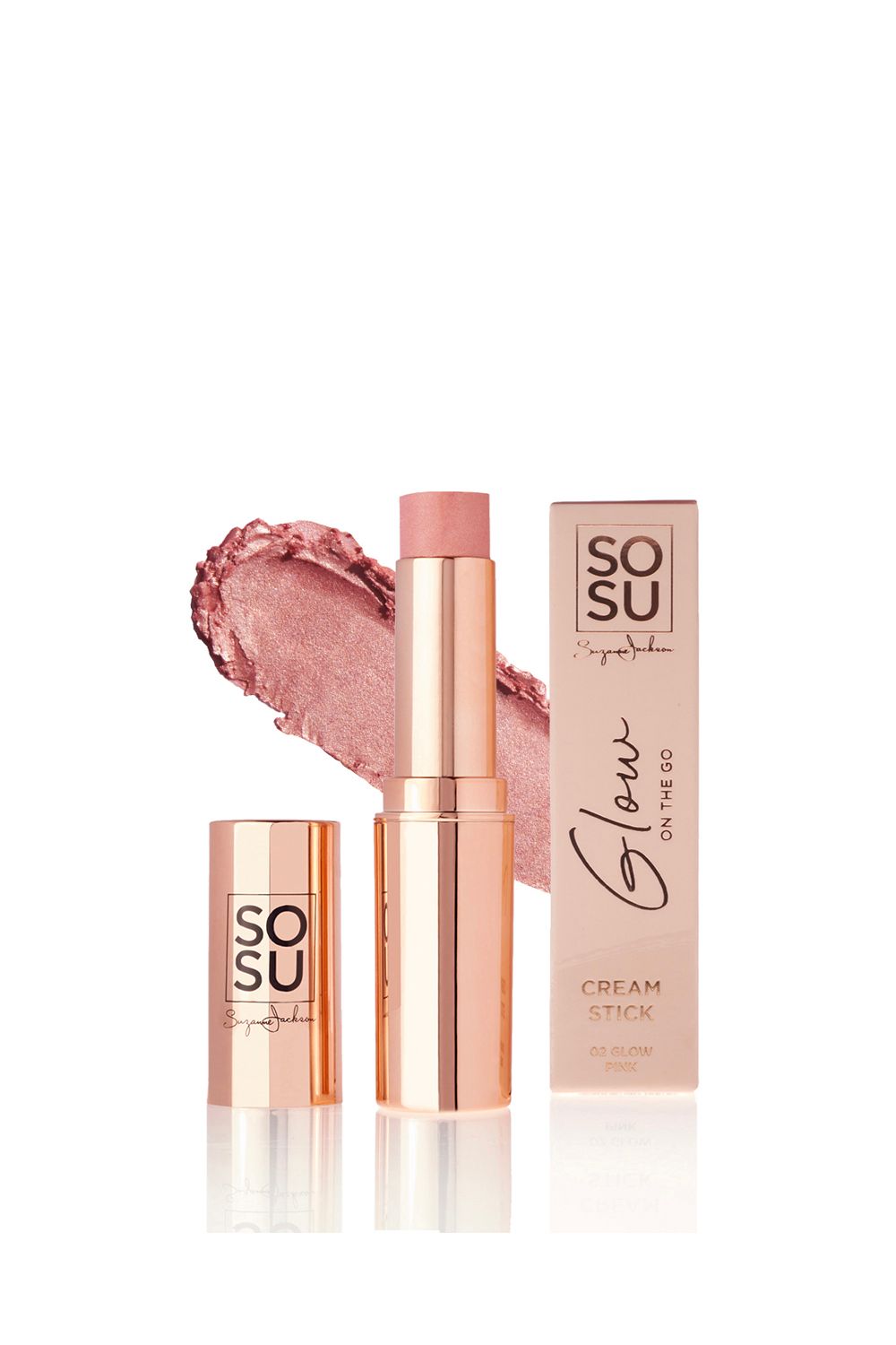 SOSU Cosmetics Blush on the Go Cream Stick Blusher 7.2g Pink image 1