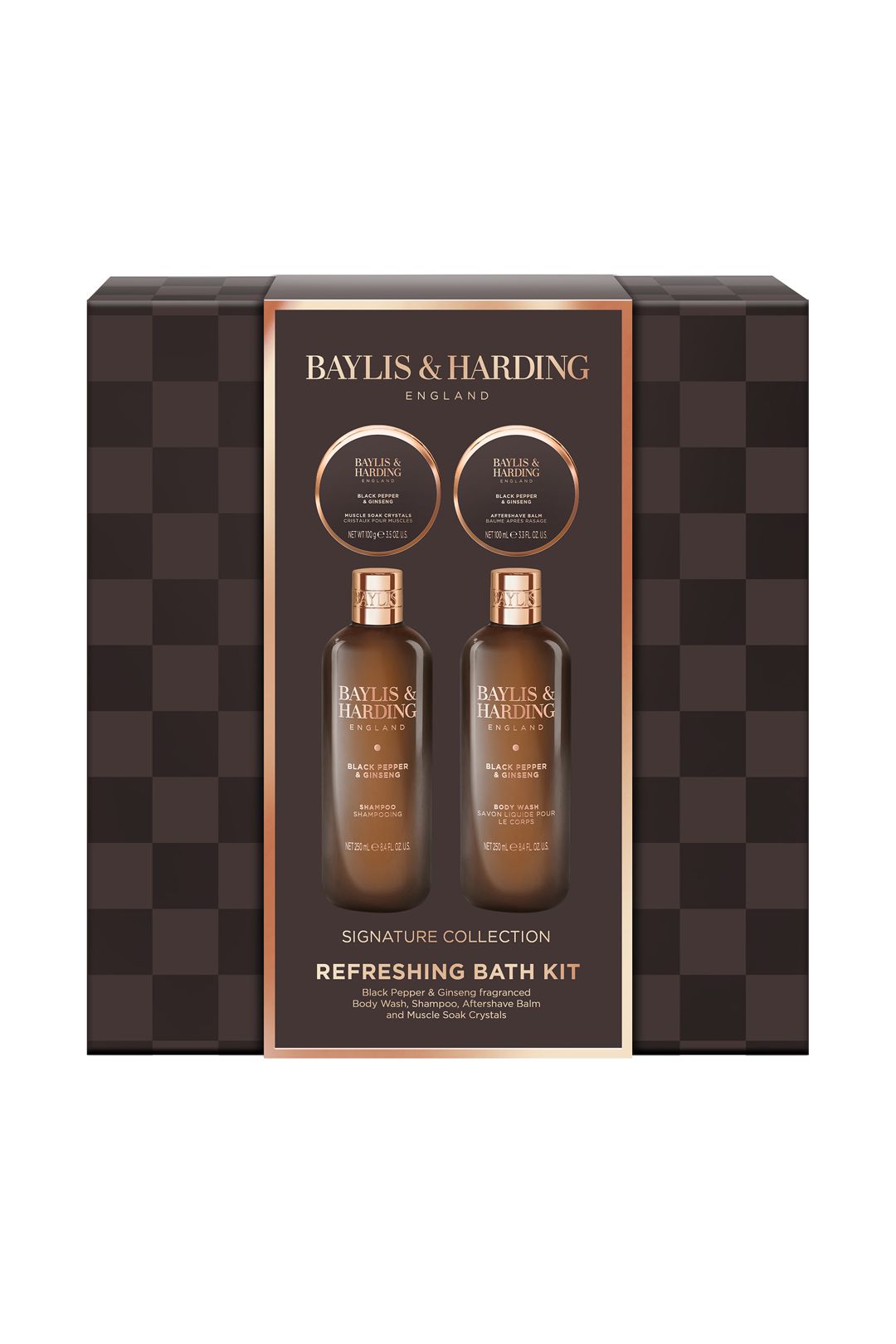 Baylis & Harding Black Pepper & Ginseng Men's Luxury Bath Kit Gift Set Multi image 1