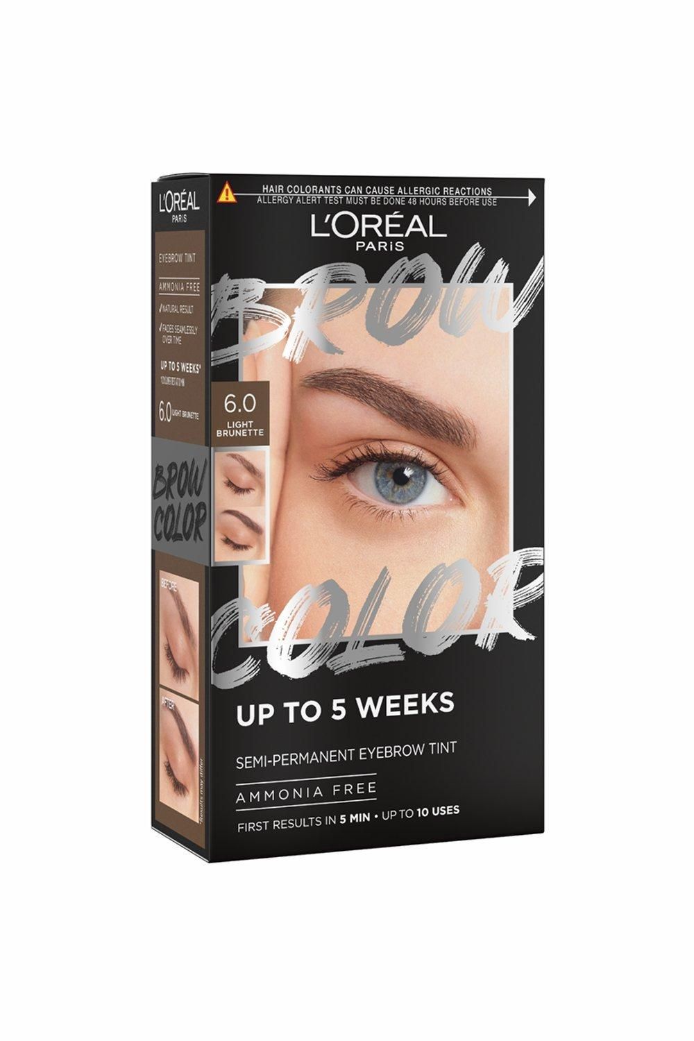 L'Oréal Paris Brow Color, Semi-Permanent Tint Light Brunette image 1