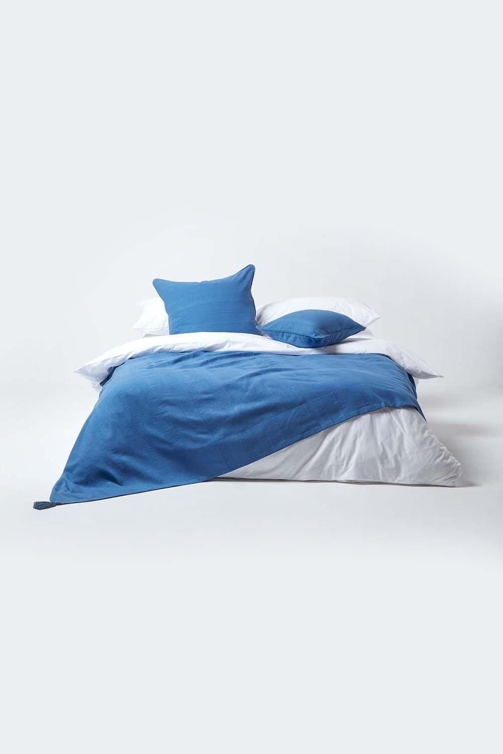 Homescapes Cotton Rajput Ribbed Cushion Cover image 4