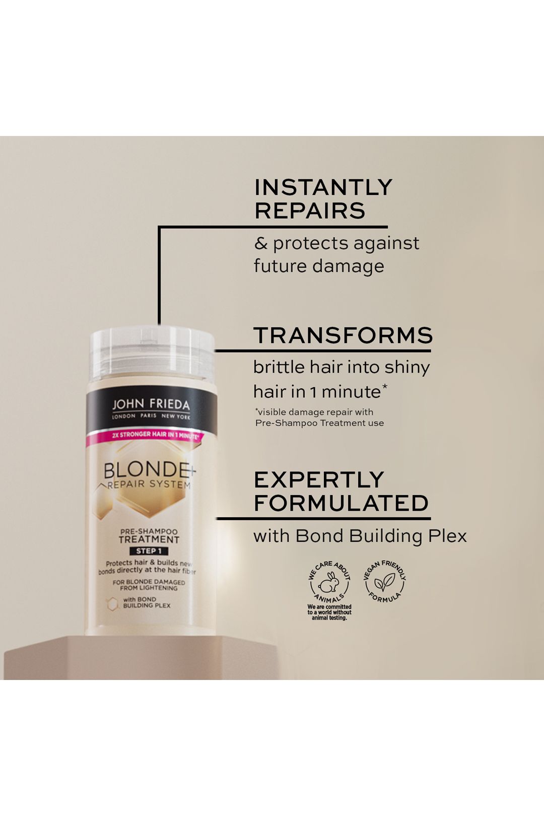 John Frieda Blonde+ Repair Pre-Shampoo Treatment 100ml Multi image 2