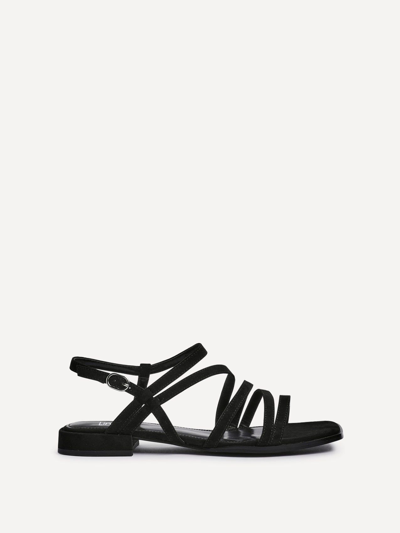 Linzi Lucie Black Mini Block Heel Strappy Sandals image 1