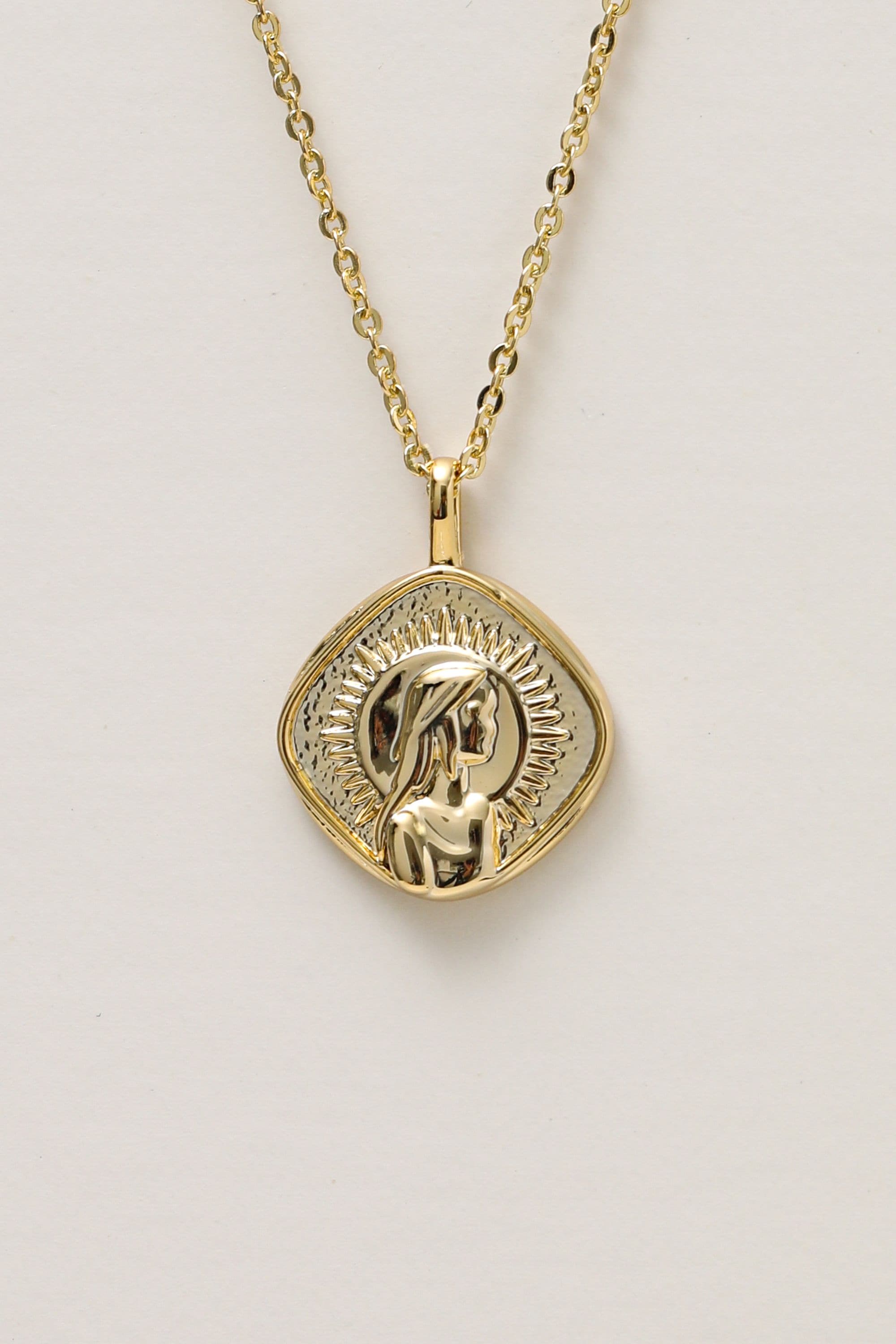 Jon Richard Gold Plated Molten Horoscope Pendant - Virgo image 1
