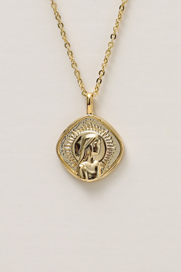 Jon Richard Gold Plated Molten Horoscope Pendant - Virgo