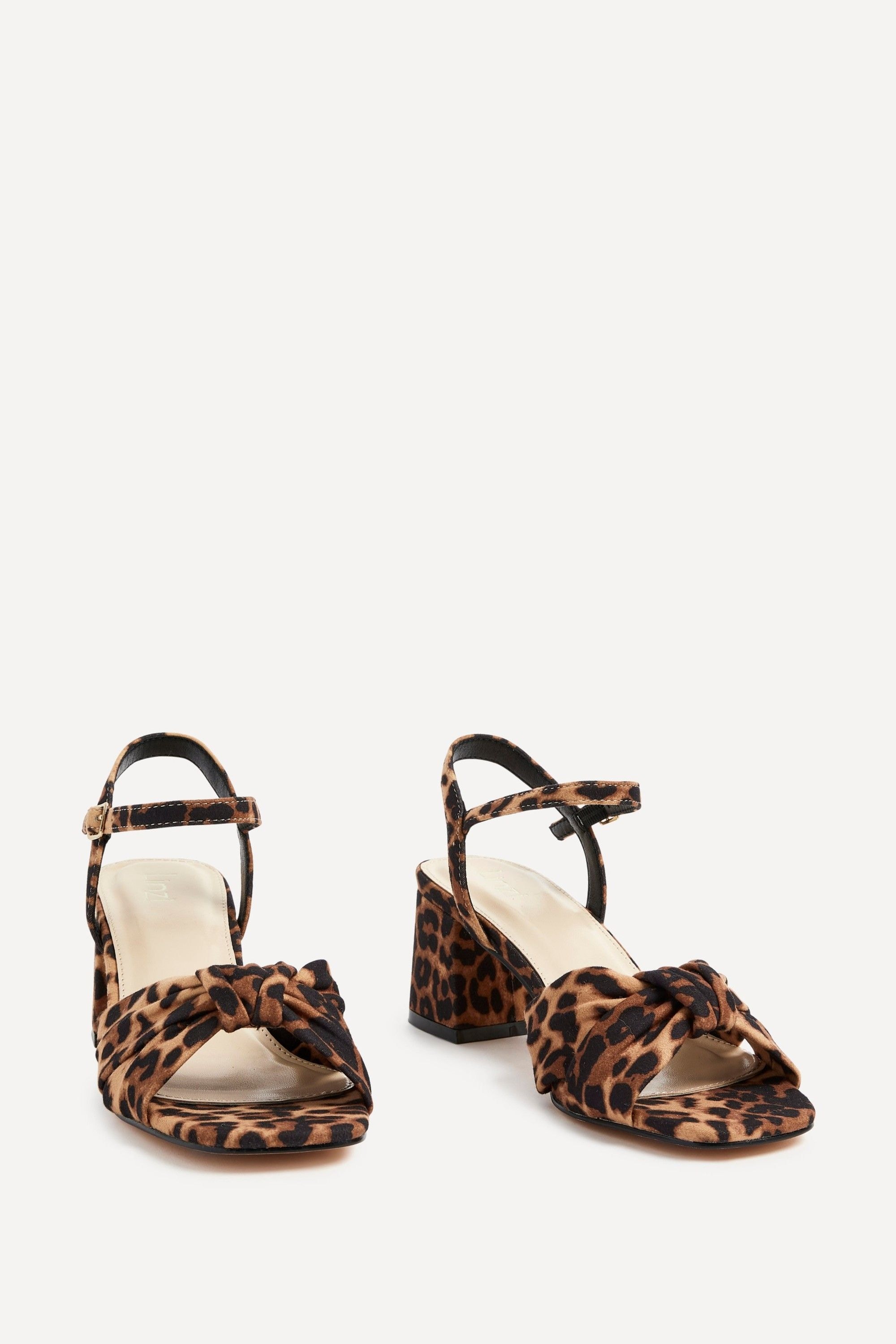 Linzi Charlotte Leopard Print Suede Block Heeled Sandal image 3