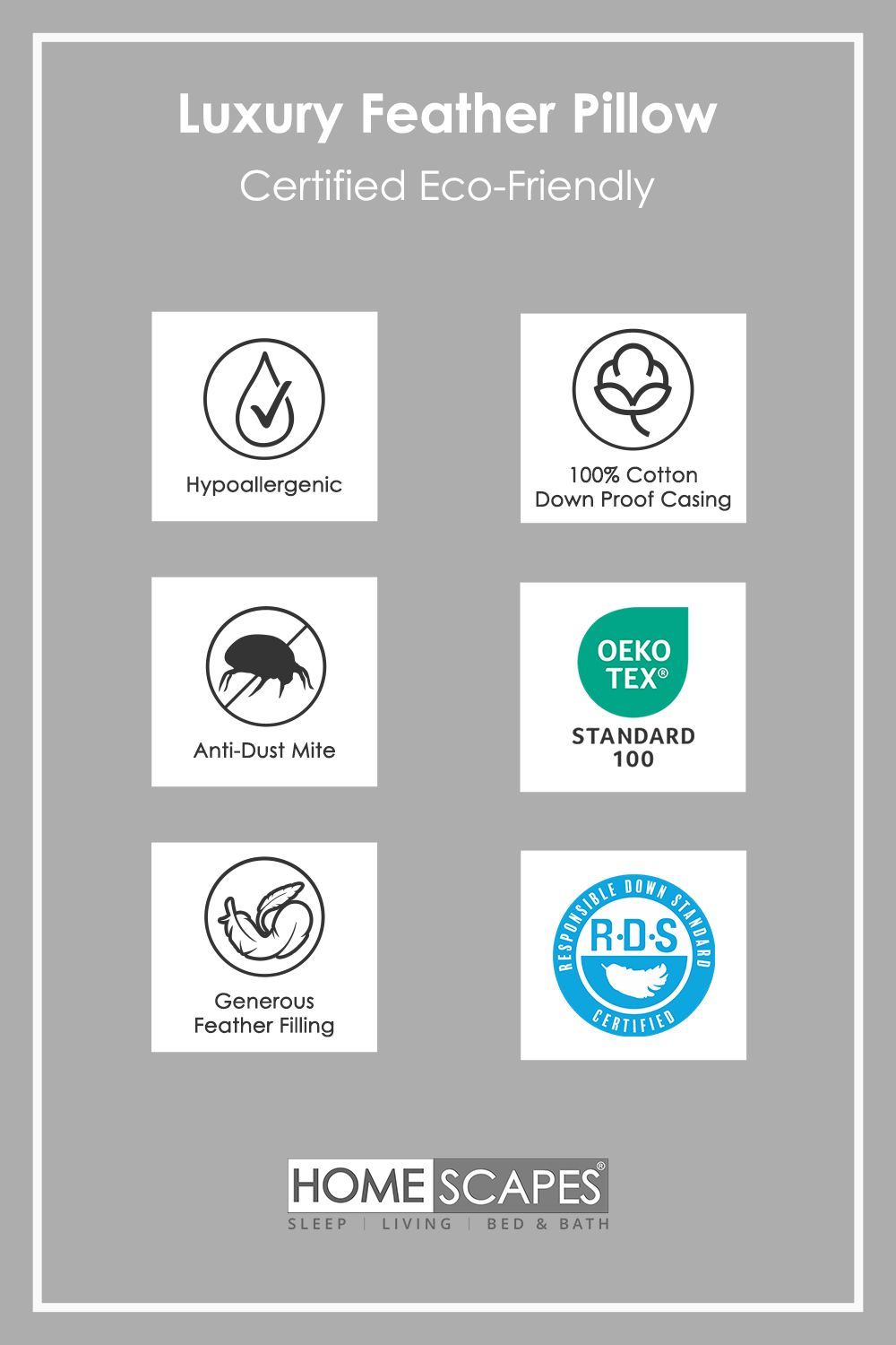 Homescapes White Duck Feather Pillow Pair image 7