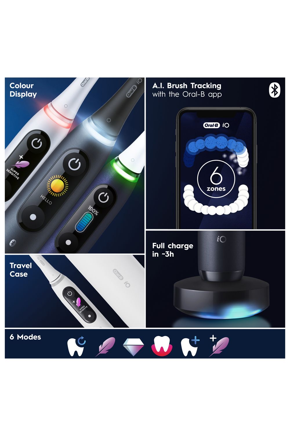 Oral B iO8 White Alabaster & Black Onyx (Duo Pack) Multi image 6