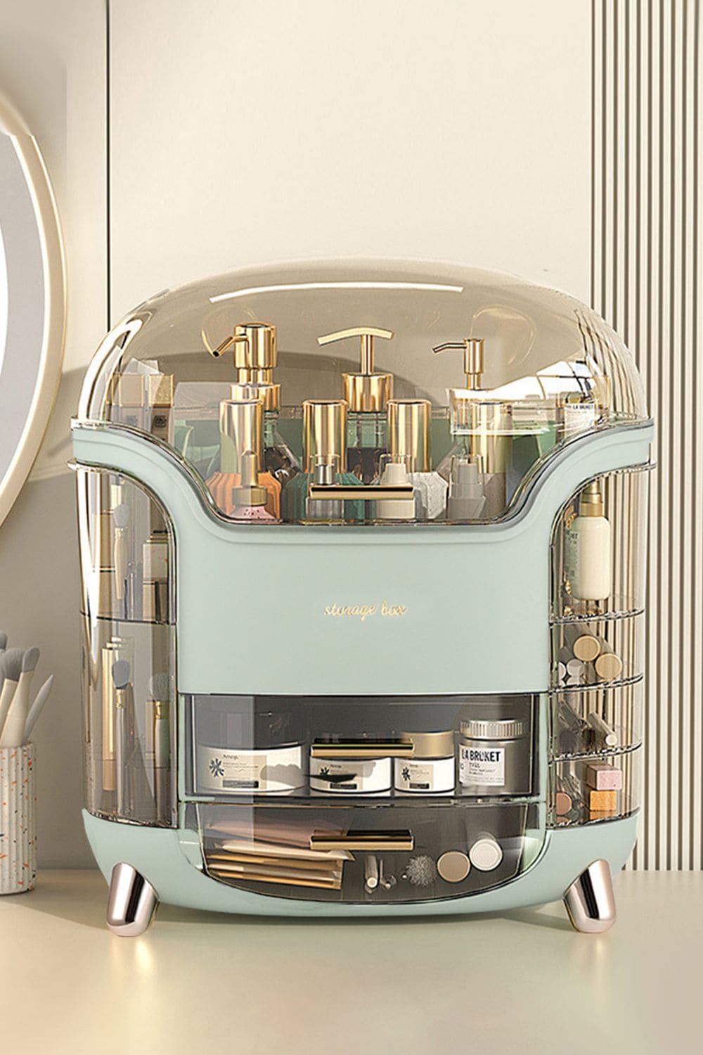 SHEONLY Large Capacity Makeup Organizer Storage with Drawers image 1