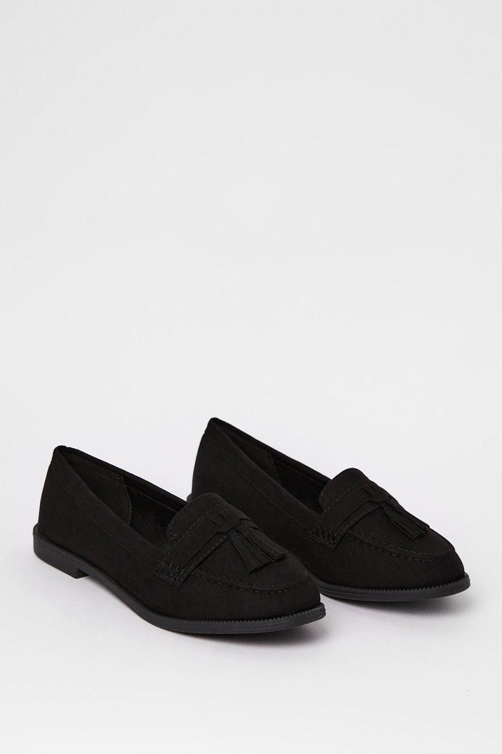 Dorothy Perkins Lennie Tassel Loafers Natural Black image 3