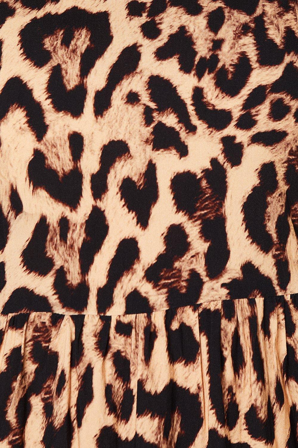 Dorothy Perkins Animal Tiered Hem Mini Dress Animal image 5