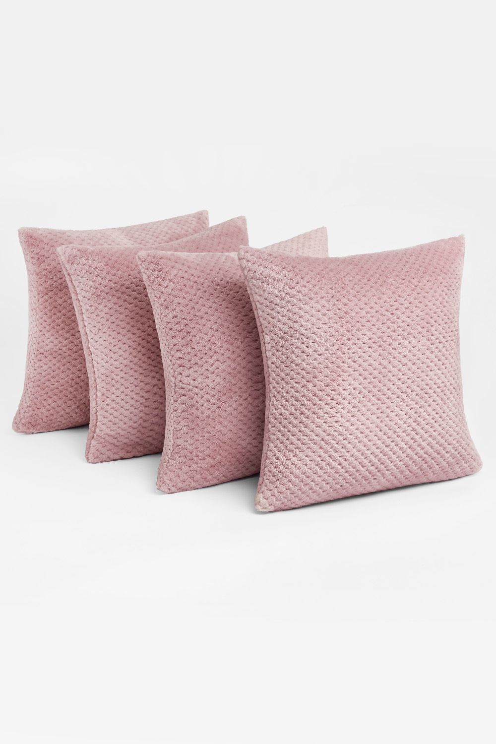 OHS 4 Pack of Waffle Fleece Square Cushion Covers image 1