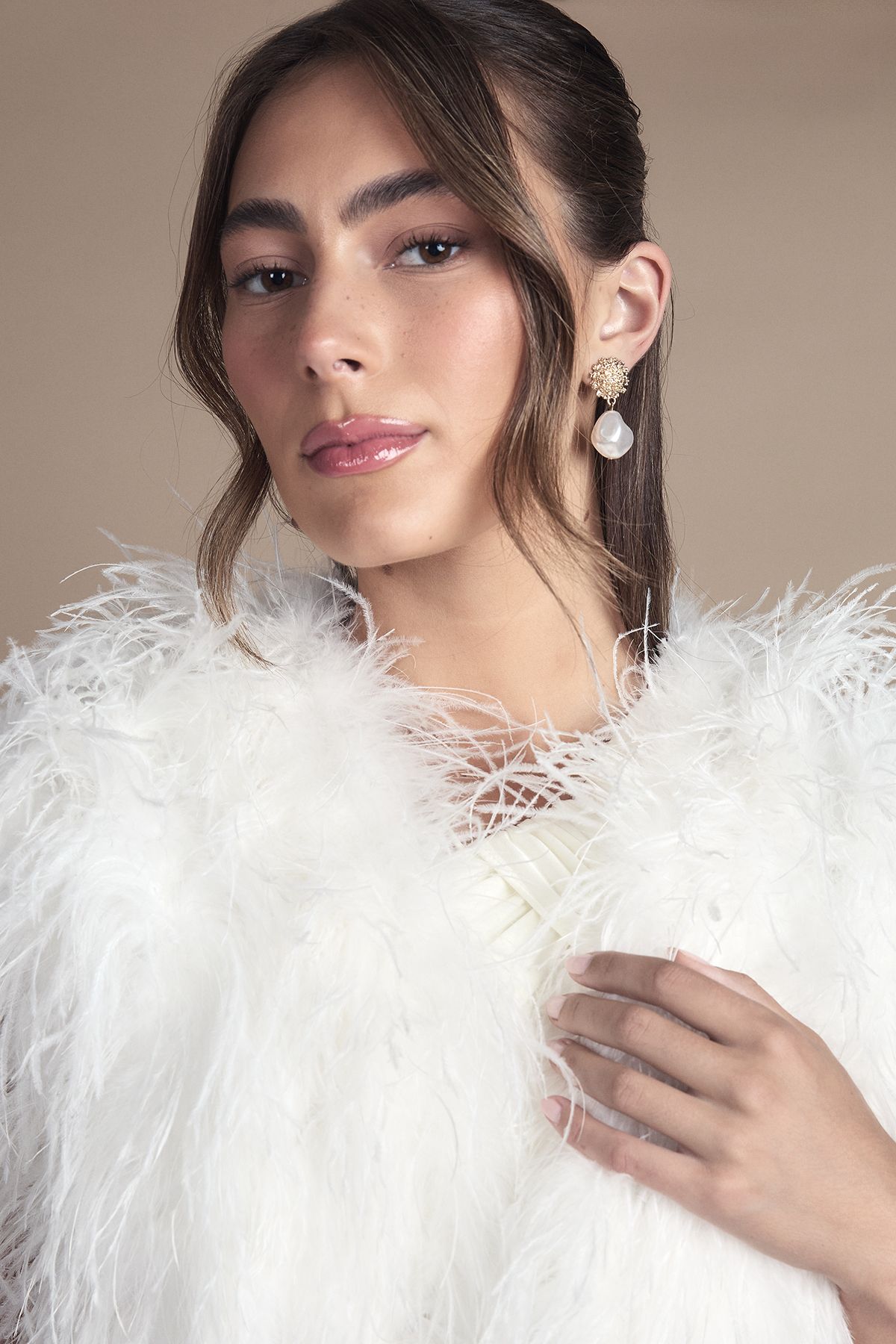 Coast Feather Bridal Bolero Cover Up Ivory image 4