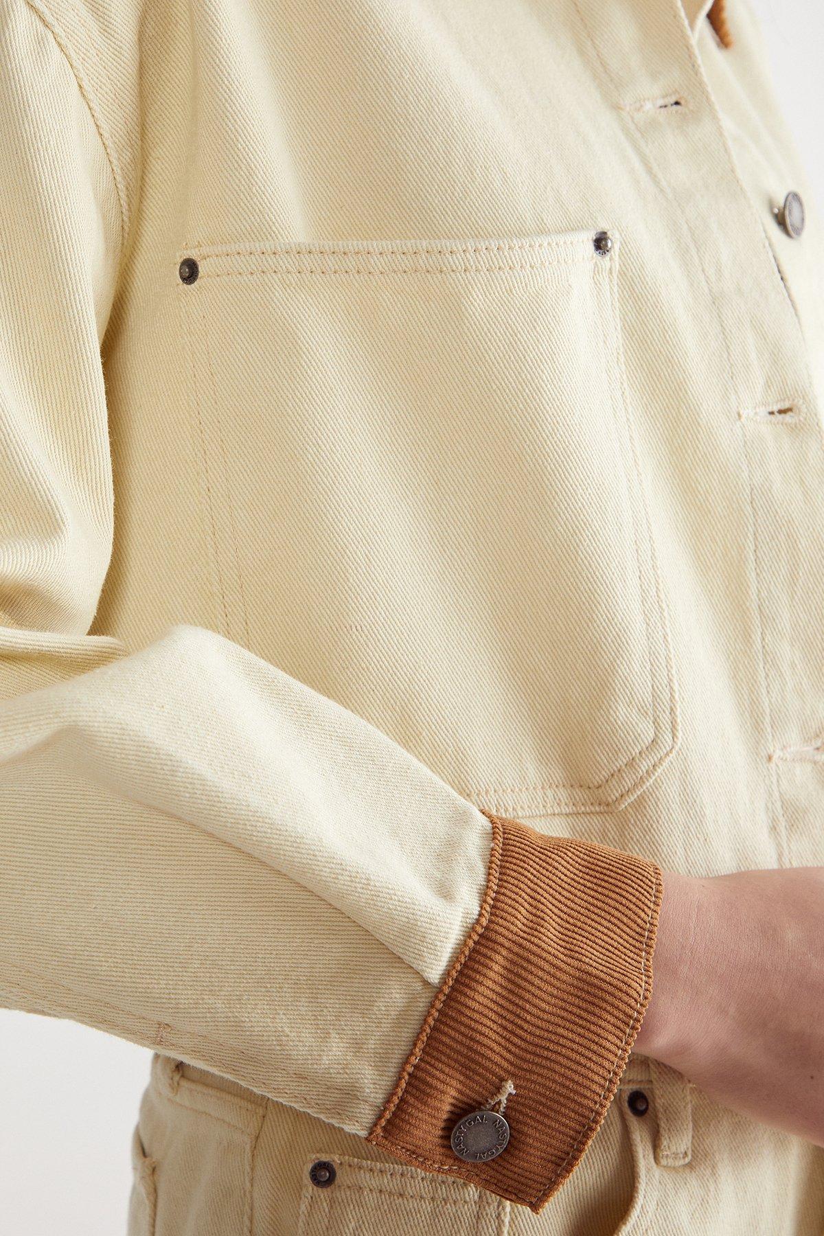 NastyGal Denim Trucker Jacket Lemon image 4