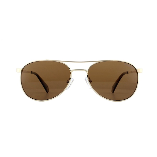 Polaroid Aviator Gold Bronze Polarized Sunglasses
