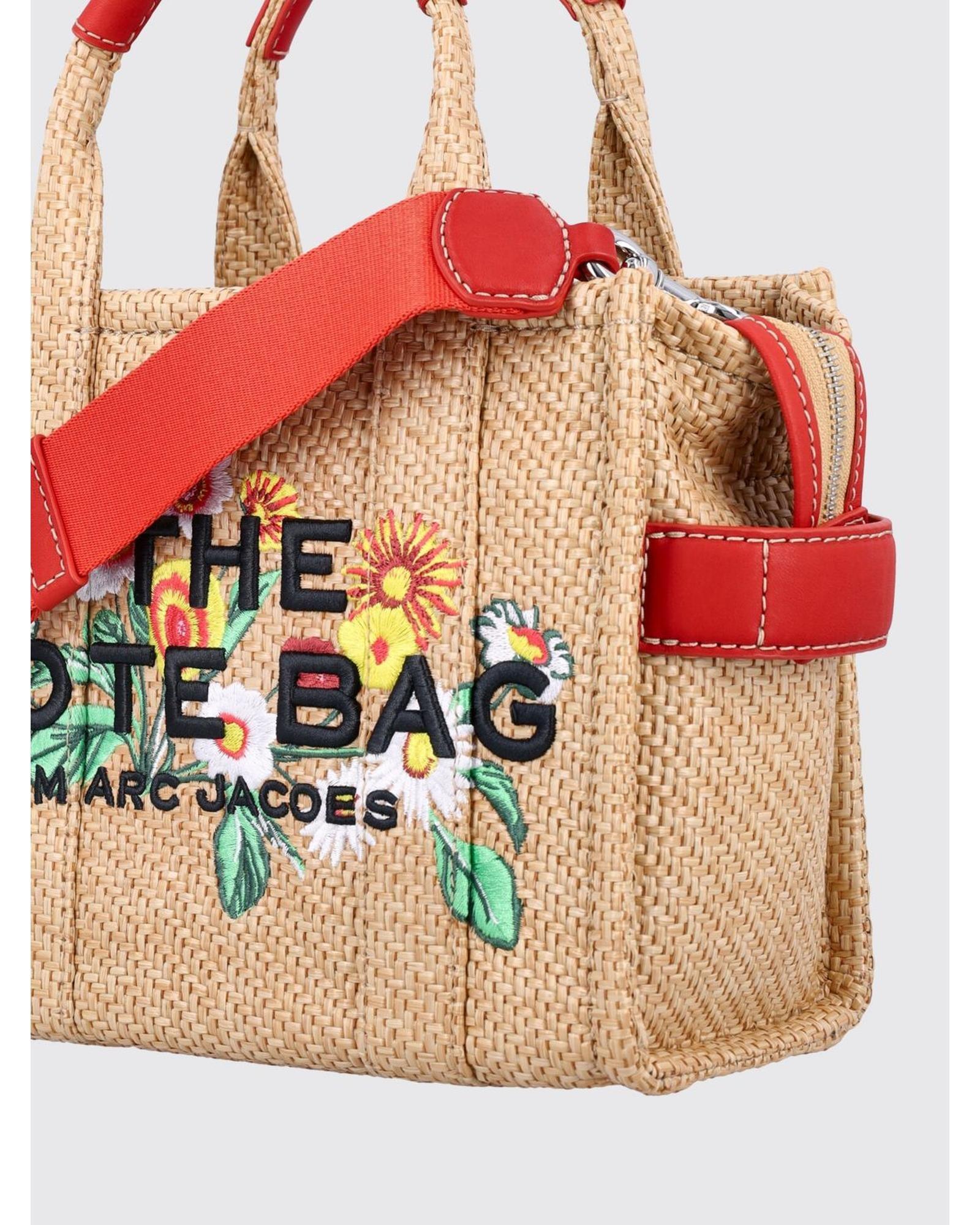 Marc Jacobs Floral Raffia Mini Tote Wo - Beige Handbags image 3