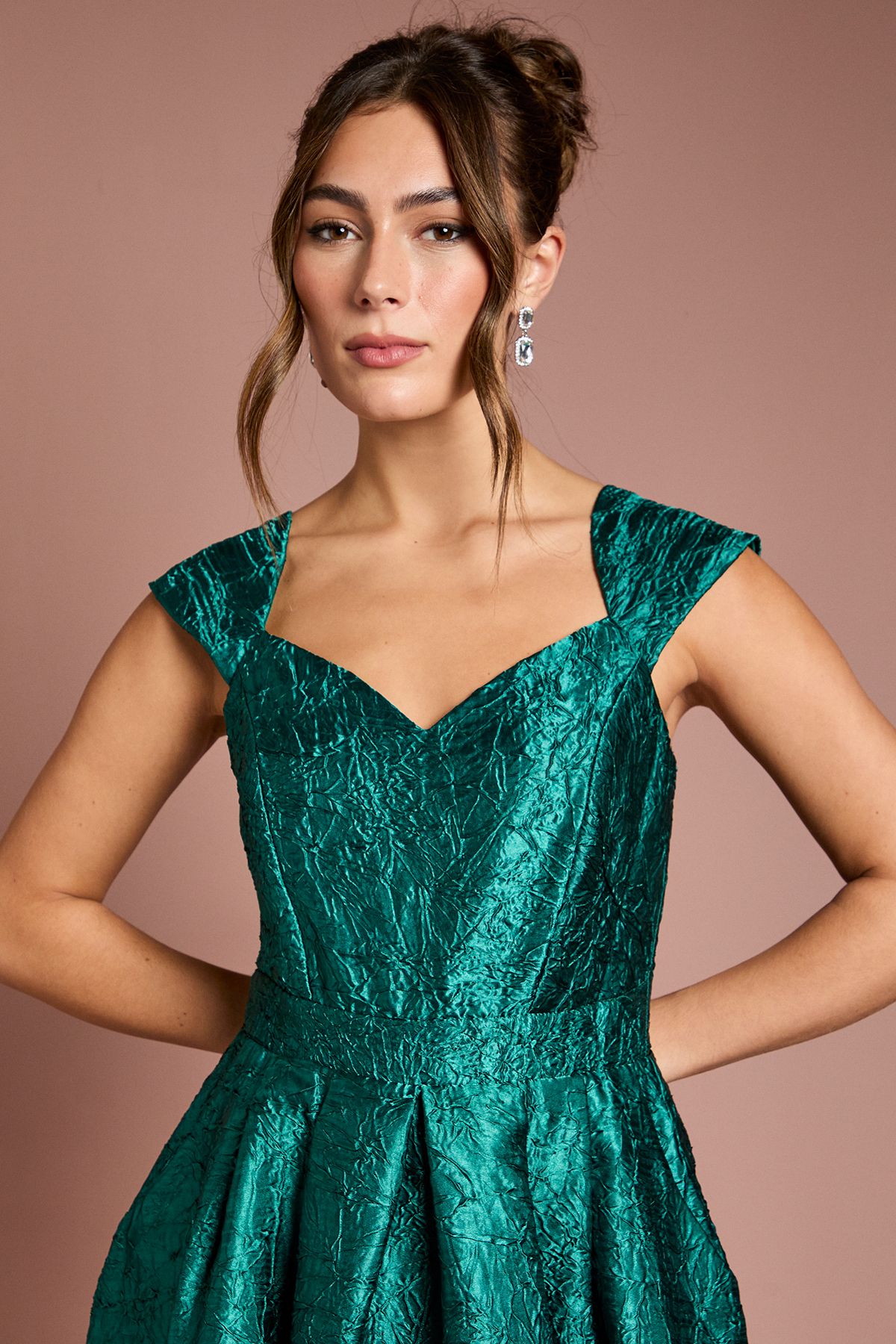 Coast Sweetheart Jacquard Midi Dress Emerald image 4