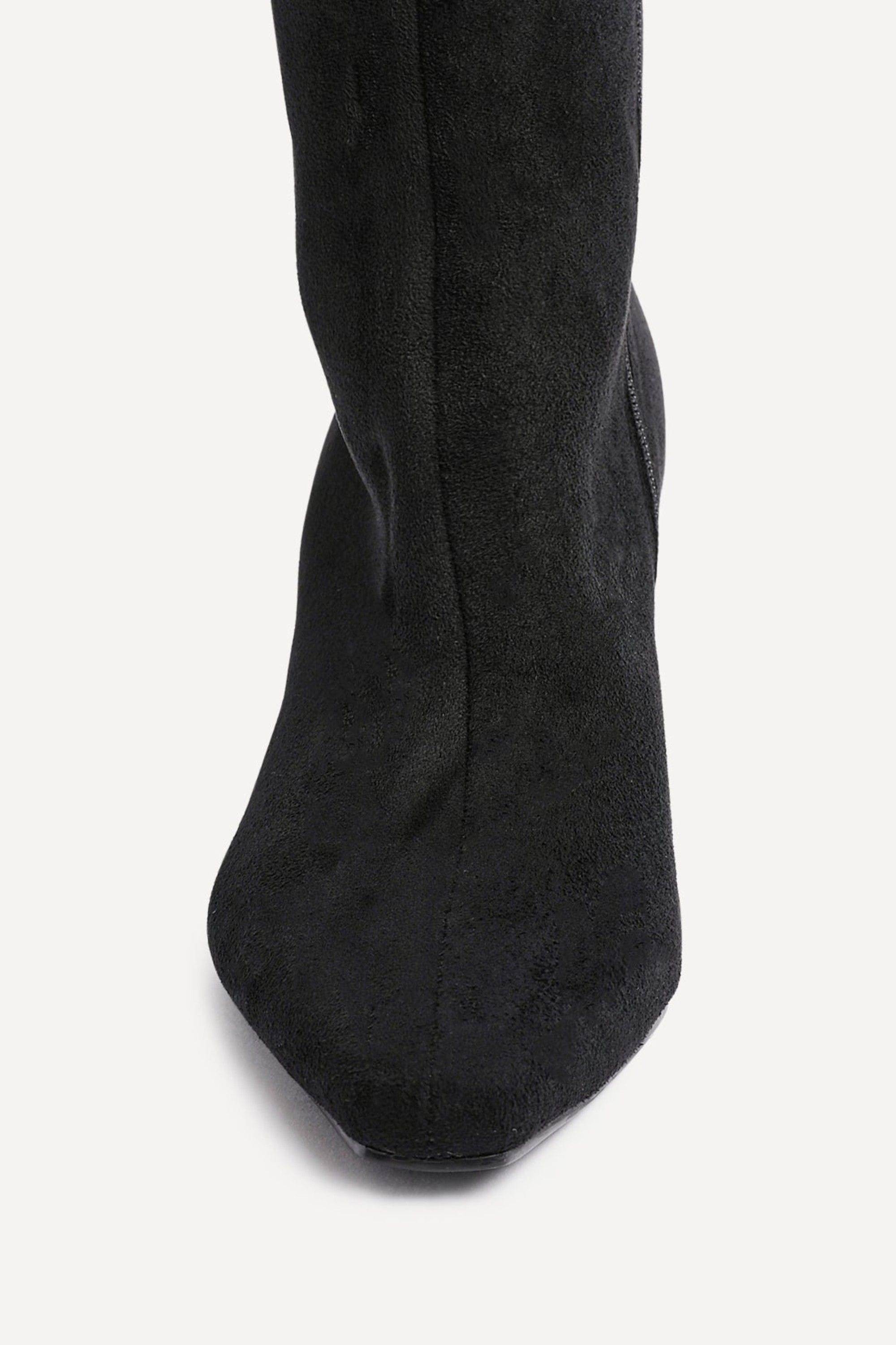 Linzi Uptown Black Faux Suede Knee High Boot image 5