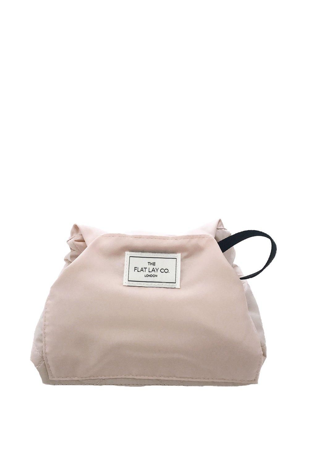 The Flat Lay Co Blush Pink Open Flat Makeup Bag Light Pink image 4