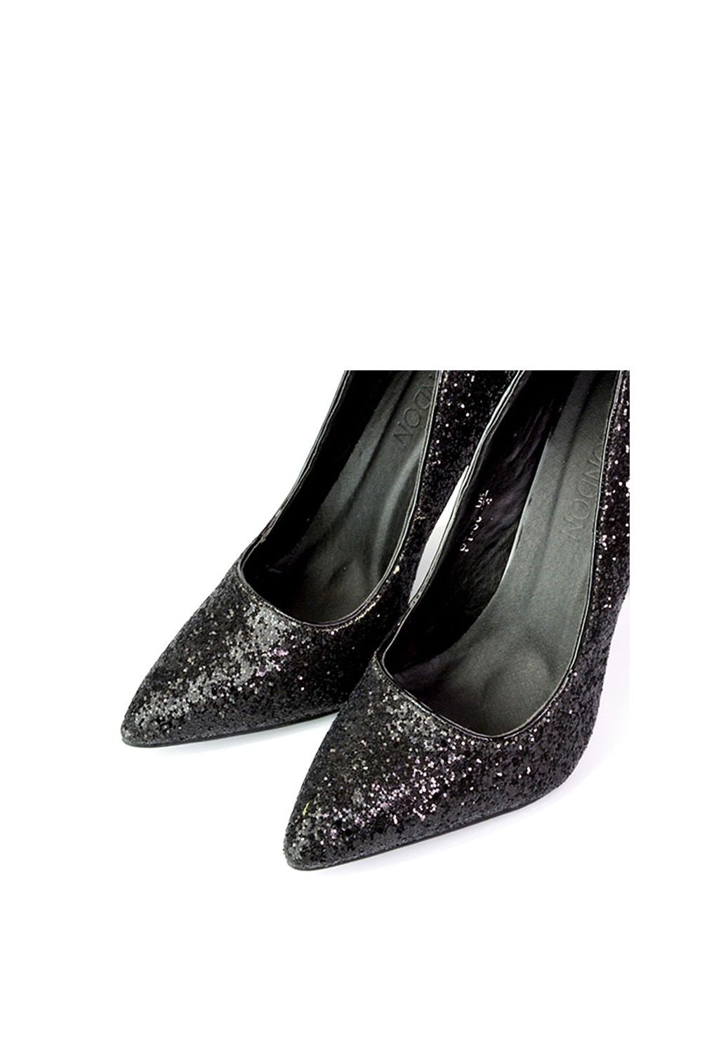 XY London 'Emerald' Pointed Toe Court Shoes Glitter Stiletto High Heels image 4