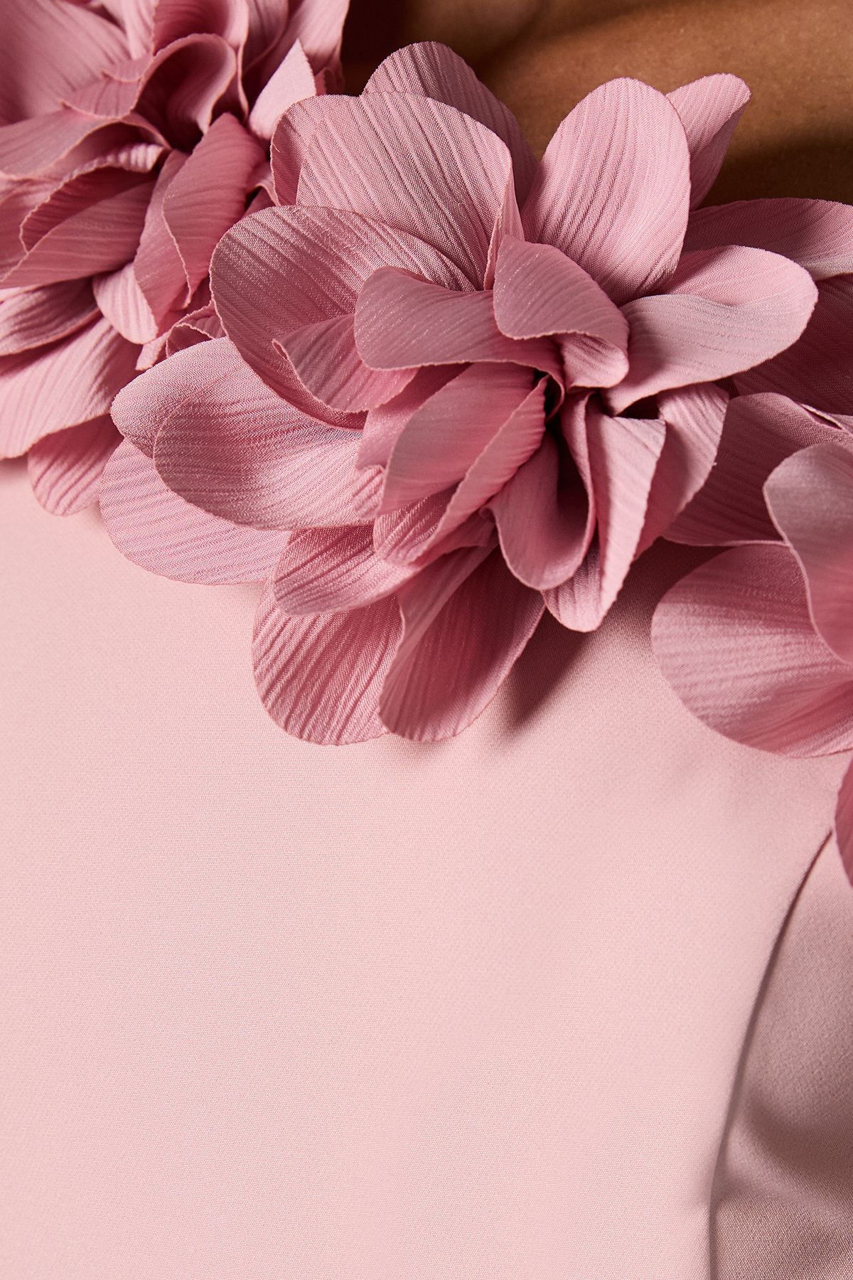 Coast 3D Floral One Shoulder Mini Dress Pink image 5